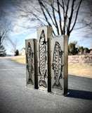 XL Steel Fish Luminary Pillar | 30 & 36 in.