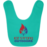 Ice Strong Baby Bib Patriotic Logo (LOTS of bib color choices)