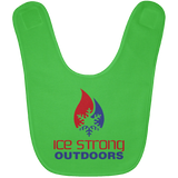 Ice Strong Baby Bib Patriotic Logo (LOTS of bib color choices)