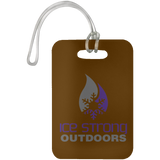 Ice Strong Luggage Bag/Rod - Tackle Case Tag Purple/Gray Logo