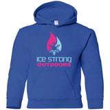 Youth Pullover Hoodie Light Blue/Magenta Logo (LOTS of color choices)