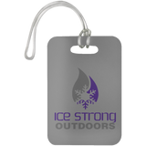 Ice Strong Luggage Bag/Rod - Tackle Case Tag Purple/Gray Logo