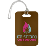 Ice Strong Luggage Bag/Rod - Tackle Case Tag Pink/Blue Logo