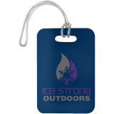 Ice Strong Luggage Bag/Rod - Tackle Case Tag Purple/Gray Logo