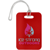 Ice Strong Luggage Bag/Rod - Tackle Case Tag Pink/Blue Logo