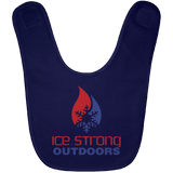 Ice Strong Baby Bib Patriotic Logo (LOTS of bib color choices)