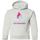 Youth Pullover Hoodie Light Blue/Magenta Logo (LOTS of color choices)