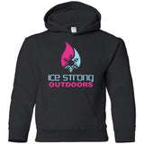 Youth Pullover Hoodie Light Blue/Magenta Logo (LOTS of color choices)