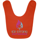 Ice Strong Baby Bib Blue & Pink Logo (LOTS of bib color choices)