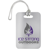 Ice Strong Luggage Bag/Rod - Tackle Case Tag Purple/Gray Logo