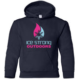 Youth Pullover Hoodie Light Blue/Magenta Logo (LOTS of color choices)