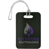 Ice Strong Luggage Bag/Rod - Tackle Case Tag Purple/Gray Logo