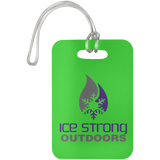 Ice Strong Luggage Bag/Rod - Tackle Case Tag Purple/Gray Logo