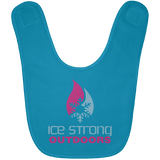Ice Strong Baby Bib Blue & Pink Logo (LOTS of bib color choices)