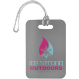 Ice Strong Luggage Bag/Rod - Tackle Case Tag Pink/Blue Logo