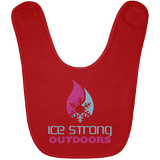 Ice Strong Baby Bib Blue & Pink Logo (LOTS of bib color choices)