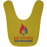 Ice Strong Baby Bib Patriotic Logo (LOTS of bib color choices)