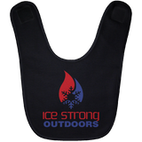 Ice Strong Baby Bib Patriotic Logo (LOTS of bib color choices)
