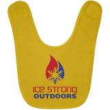 Ice Strong Baby Bib Patriotic Logo (LOTS of bib color choices)