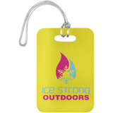 Ice Strong Luggage Bag/Rod - Tackle Case Tag Pink/Blue Logo