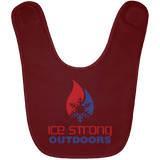 Ice Strong Baby Bib Patriotic Logo (LOTS of bib color choices)