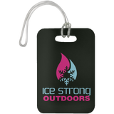 Ice Strong Luggage Bag/Rod - Tackle Case Tag Pink/Blue Logo