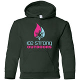 Youth Pullover Hoodie Light Blue/Magenta Logo (LOTS of color choices)