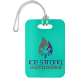 Ice Strong Luggage Bag/Rod - Tackle Case Tag Purple/Gray Logo