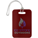 Ice Strong Luggage Bag/Rod - Tackle Case Tag Purple/Gray Logo