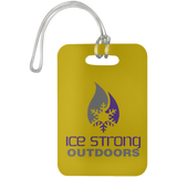 Ice Strong Luggage Bag/Rod - Tackle Case Tag Purple/Gray Logo