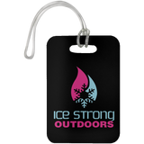 Ice Strong Luggage Bag/Rod - Tackle Case Tag Pink/Blue Logo