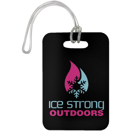 Ice Strong Luggage Bag/Rod - Tackle Case Tag Pink/Blue Logo