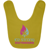 Ice Strong Baby Bib Blue & Pink Logo (LOTS of bib color choices)