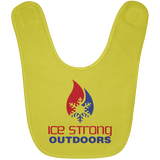 Ice Strong Baby Bib Patriotic Logo (LOTS of bib color choices)