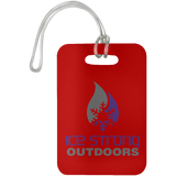 Ice Strong Luggage Bag/Rod - Tackle Case Tag Purple/Gray Logo