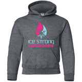 Youth Pullover Hoodie Light Blue/Magenta Logo (LOTS of color choices)